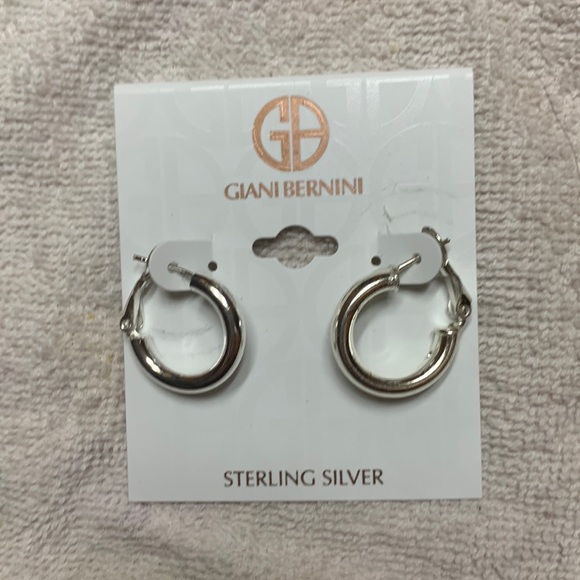 NWT giani Bernini sterling silver small hoops